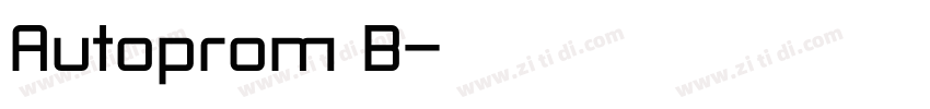 Autoprom B字体转换 Autoprom B字体转换